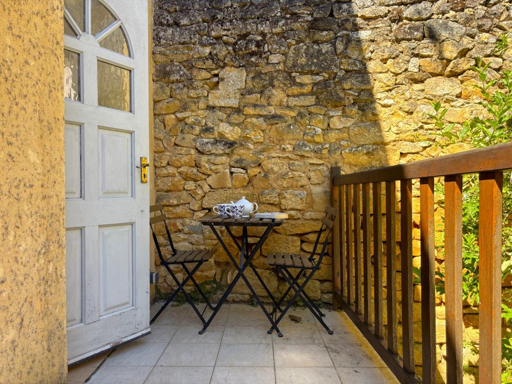 The upper terrace from the kitchen 