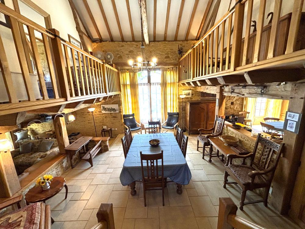 The formal dining room is very spacious 