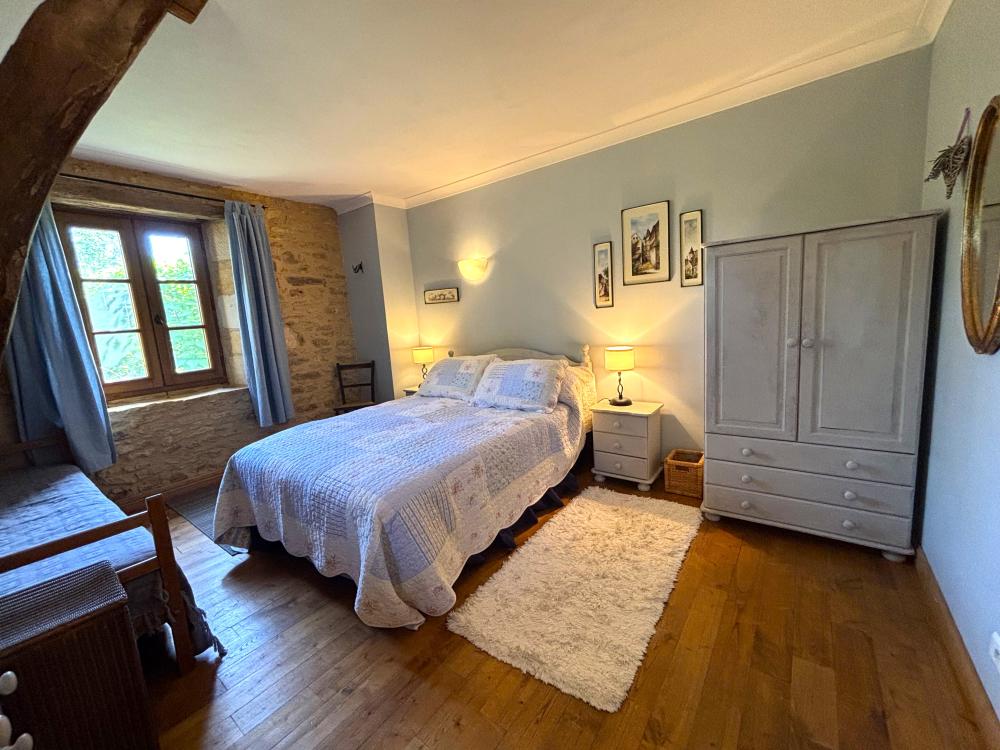 The family bedroom with a lareg double and a single bed 