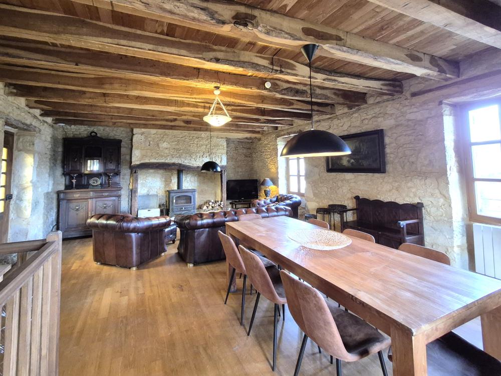 a large dining table