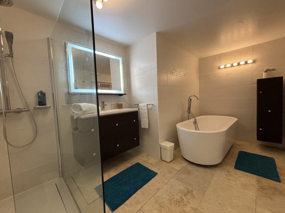 The separate flat on the groundfloor - the full bathroom