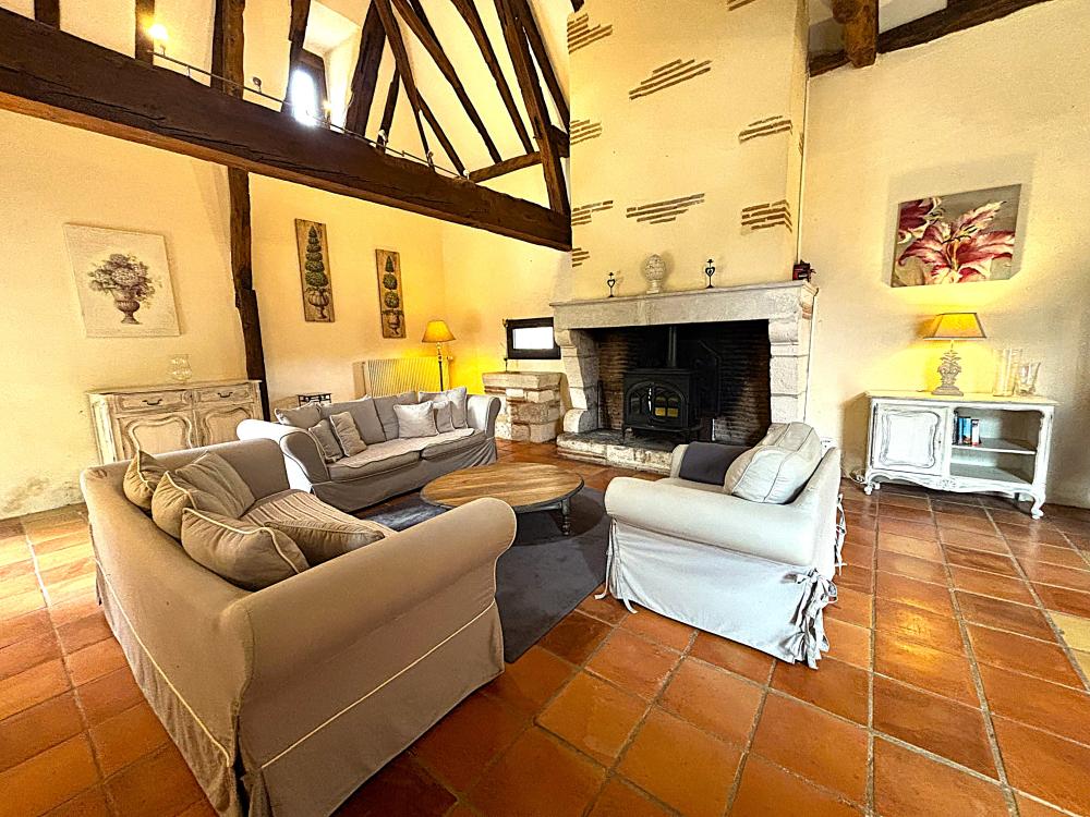 The elegant living room area 