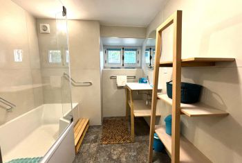 the adjacent shower room at lower level