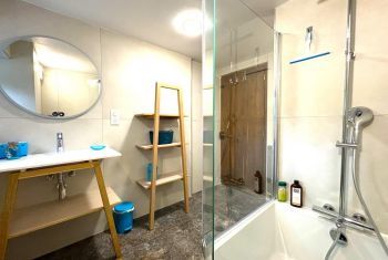 the adjacent shower room at lower level