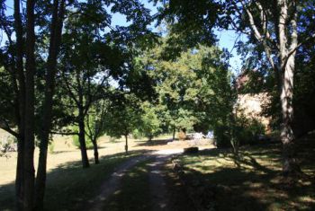 the private driveway 