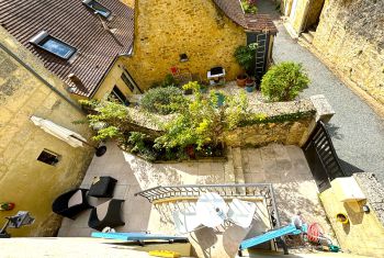 The lovely yard from the first floor bedroom's windows 