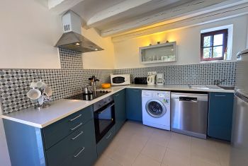 The open plan kitchen is perfectly fitted to cook in 