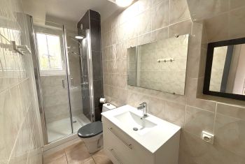 The shower room at garden level 