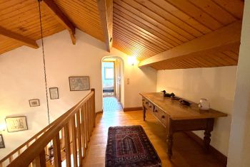 the first floor landing leads to two bedrooms and a bathroom