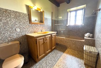 the adjacent bathroom 