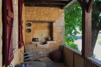 The rear terrace