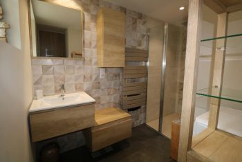 the newly fitted shower room 