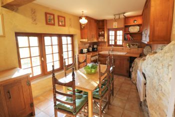 Kitchen diner at La Falaise