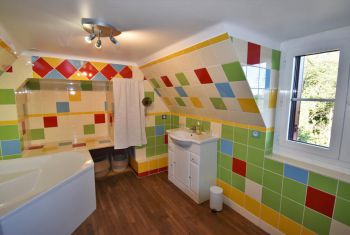 the second floor bathroom
