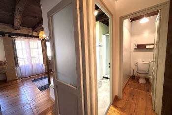 the shower room and toilet are adjacent 