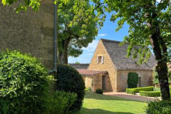la Bergerie house viewed from the entrance of the property