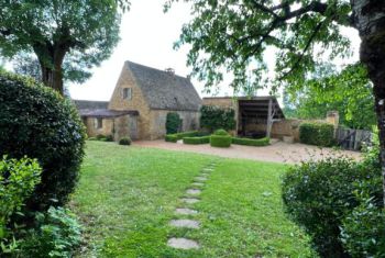 la Bergerie house viewed from the entrance of the property