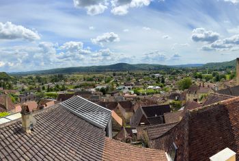 The panoramic view over the village 