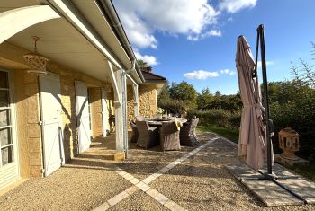 The terrace area, overlooking the pool 