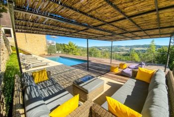 The terrace area, near by the pool