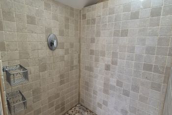 and large walk in shower