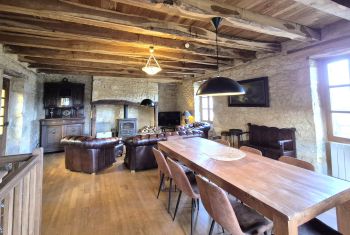 a large dining table