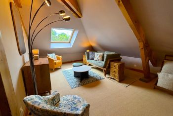 The cosy area on the first floor landing 