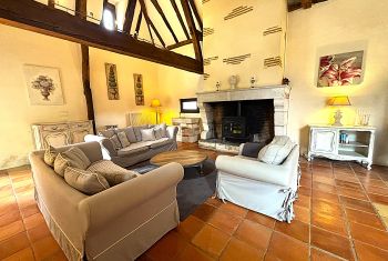 The elegant living room area 